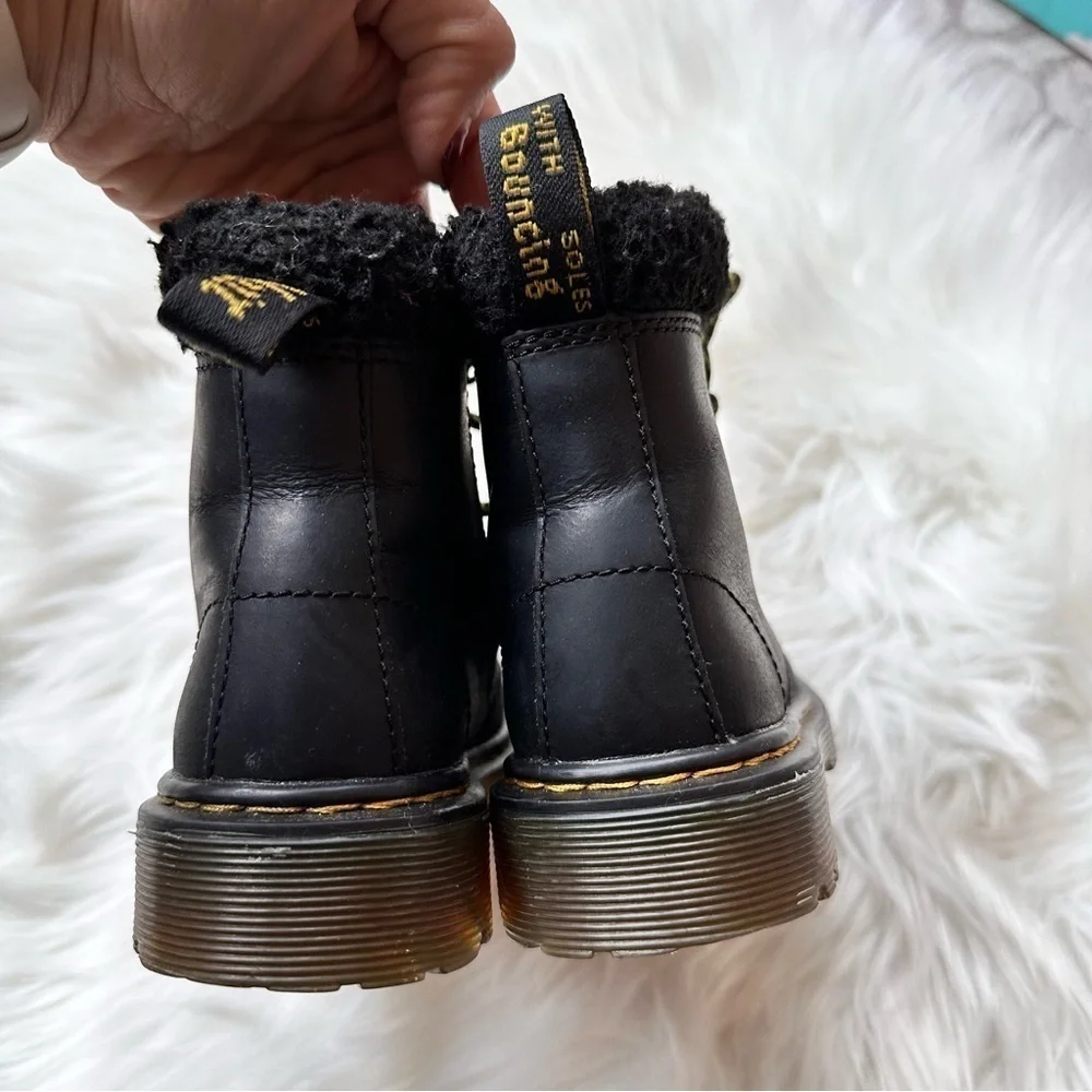 Dr.‎ Martens Unisex 1460 Collar J Black Leather Boots Size 12